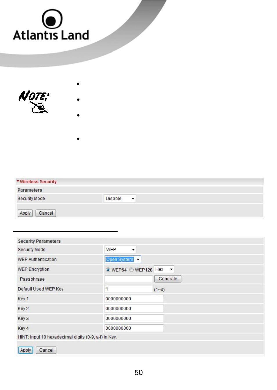 Atlantis Land WEBSHARE 3G 244WN User Manual | Page 50 / 133