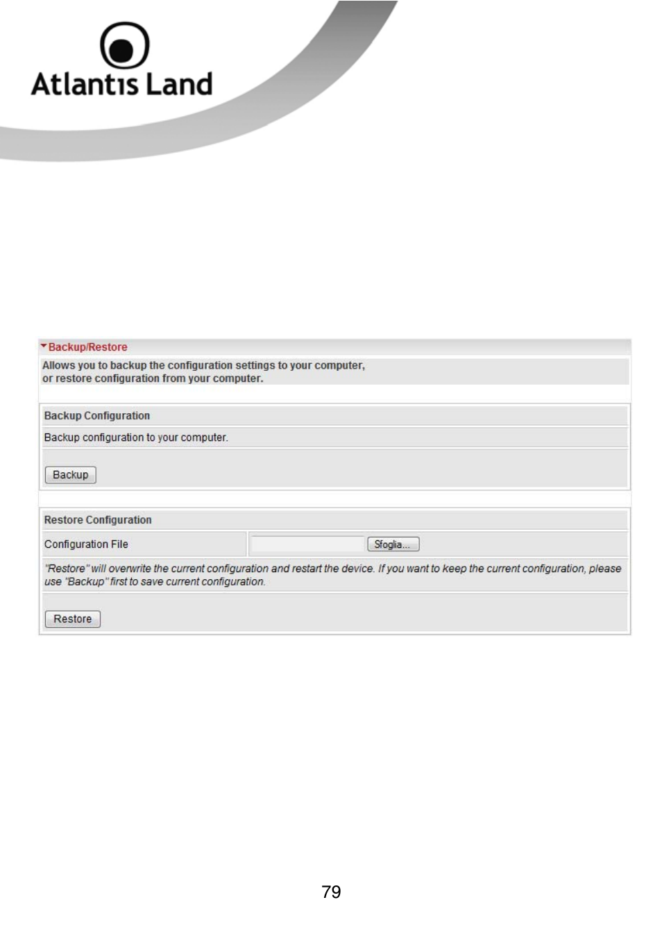 Atlantis Land WEBSHARE 3G 244WN User Manual | Page 79 / 133