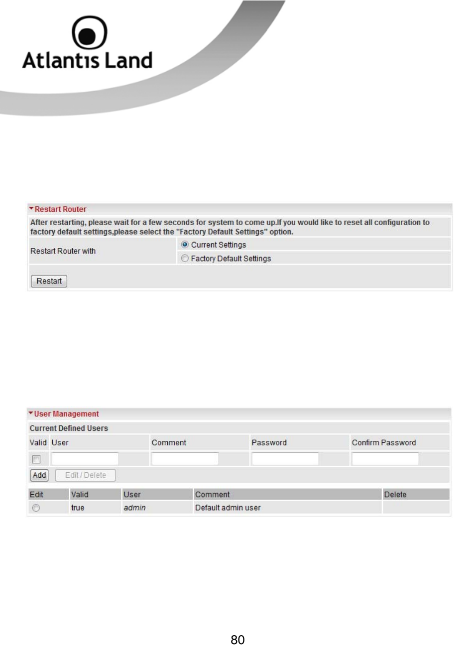 Atlantis Land WEBSHARE 3G 244WN User Manual | Page 80 / 133