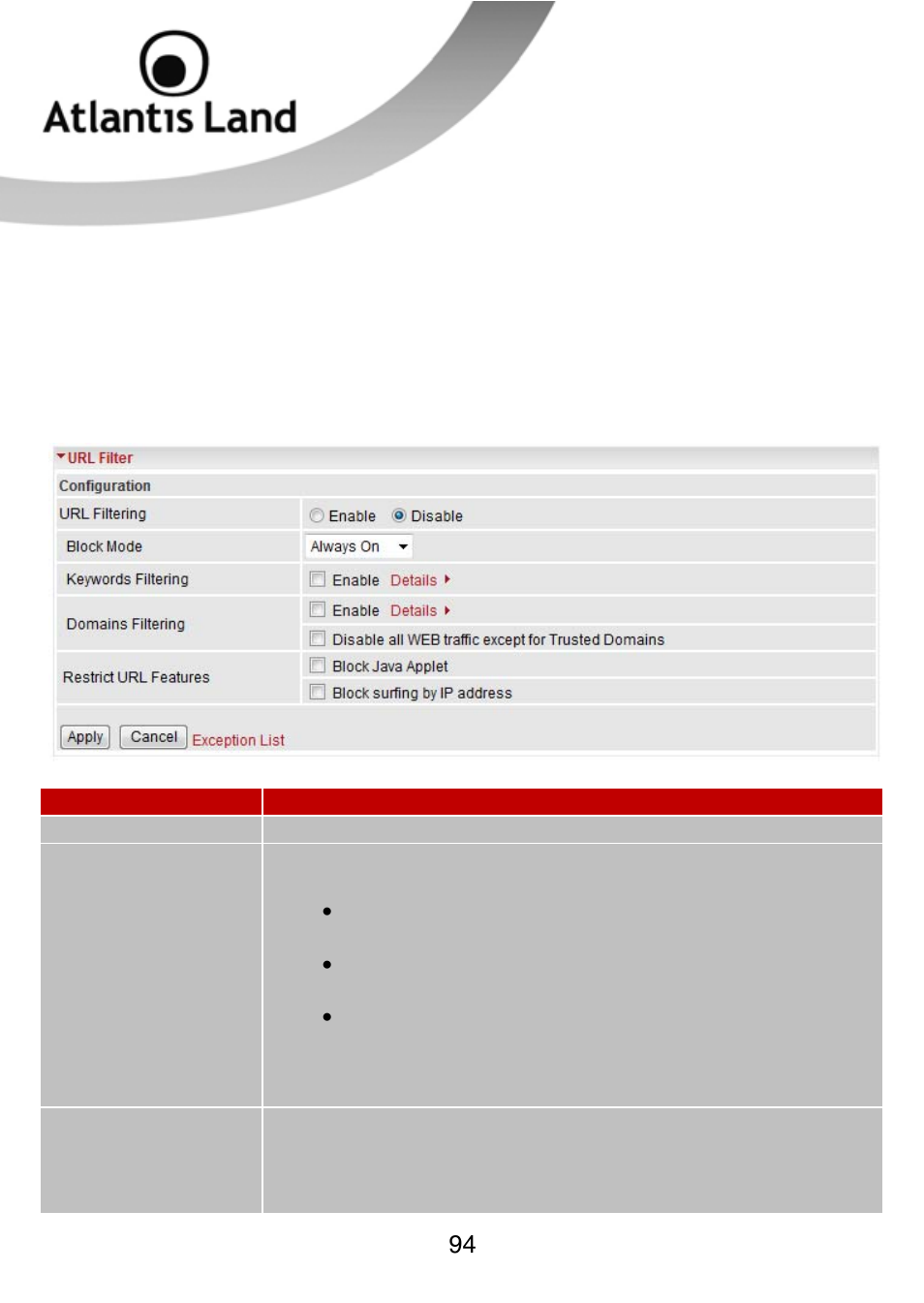 Atlantis Land WEBSHARE 3G 244WN User Manual | Page 94 / 133