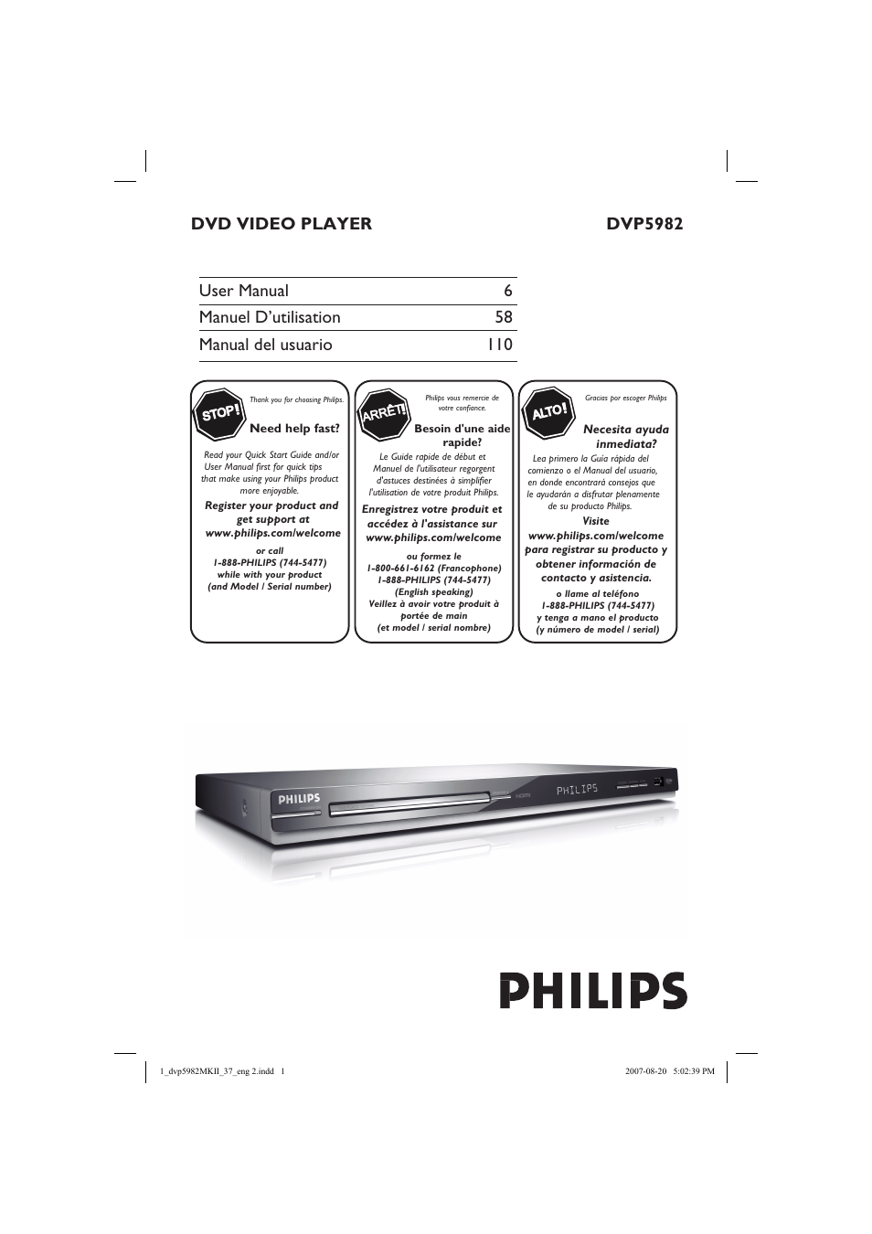 Philips DVP5982C1-37 User Manual | 57 pages