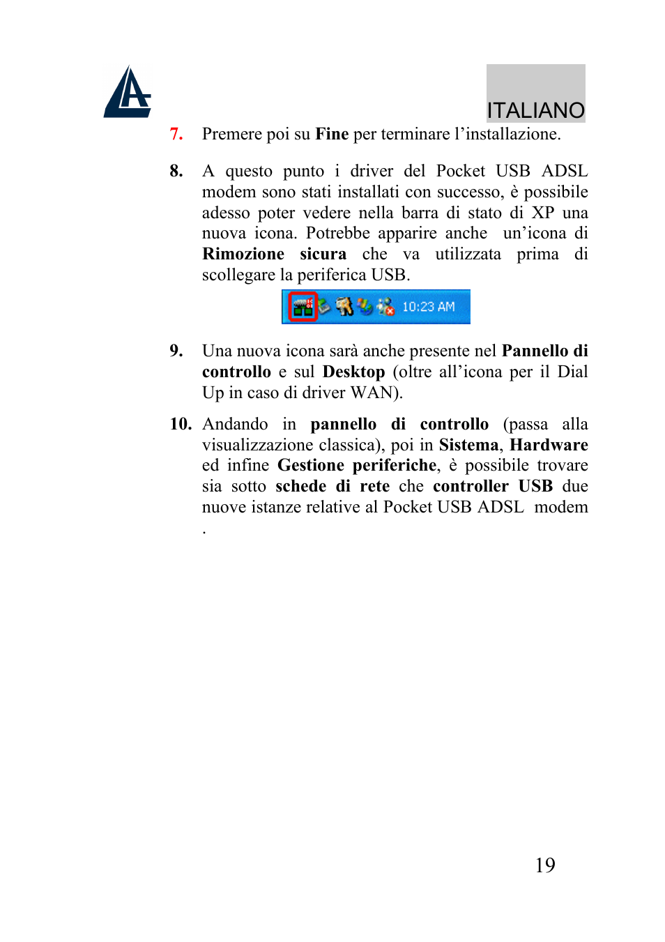 Italiano | Atlantis Land A01-AU2 User Manual | Page 19 / 76