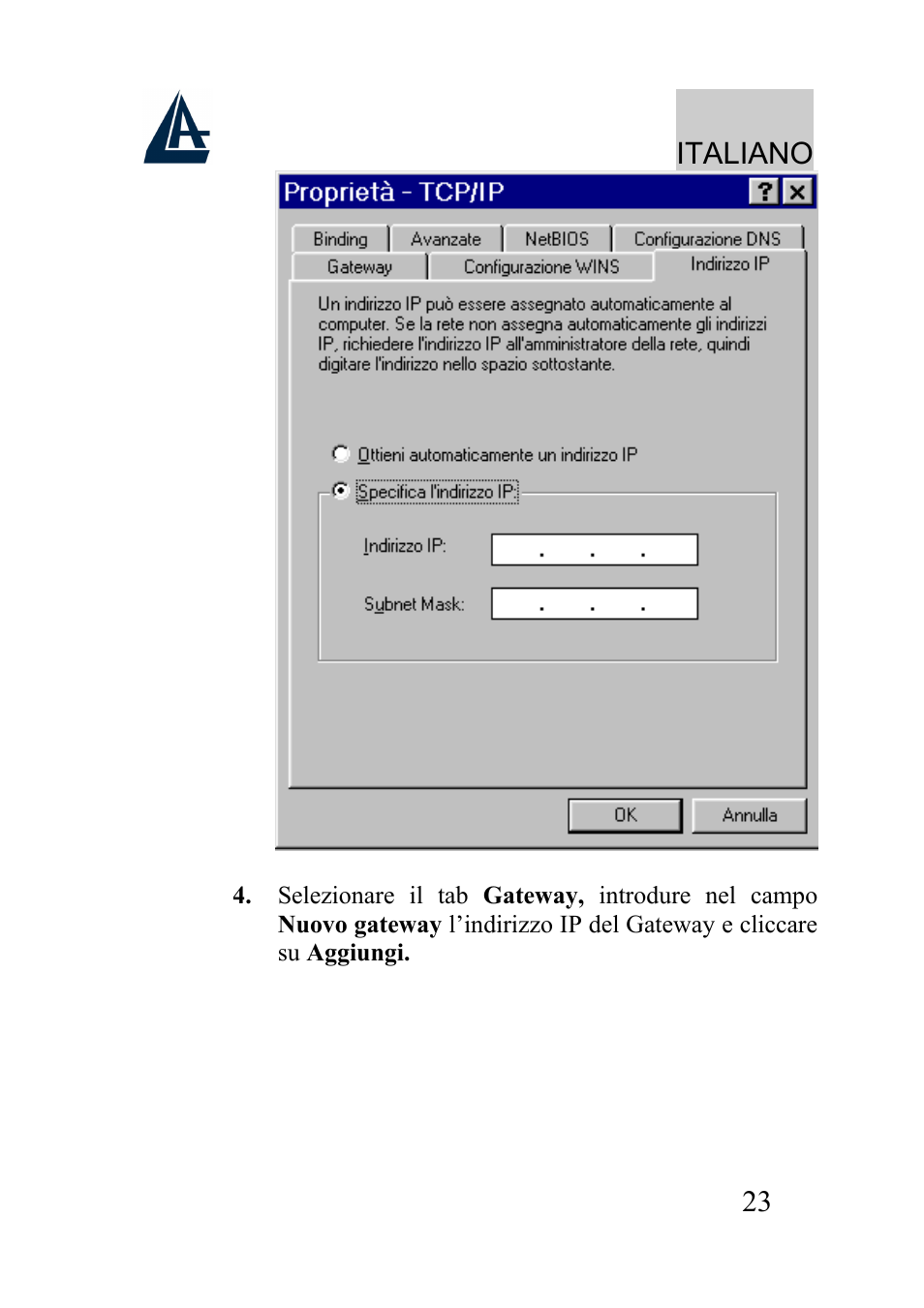 Italiano | Atlantis Land A01-AU2 User Manual | Page 23 / 76