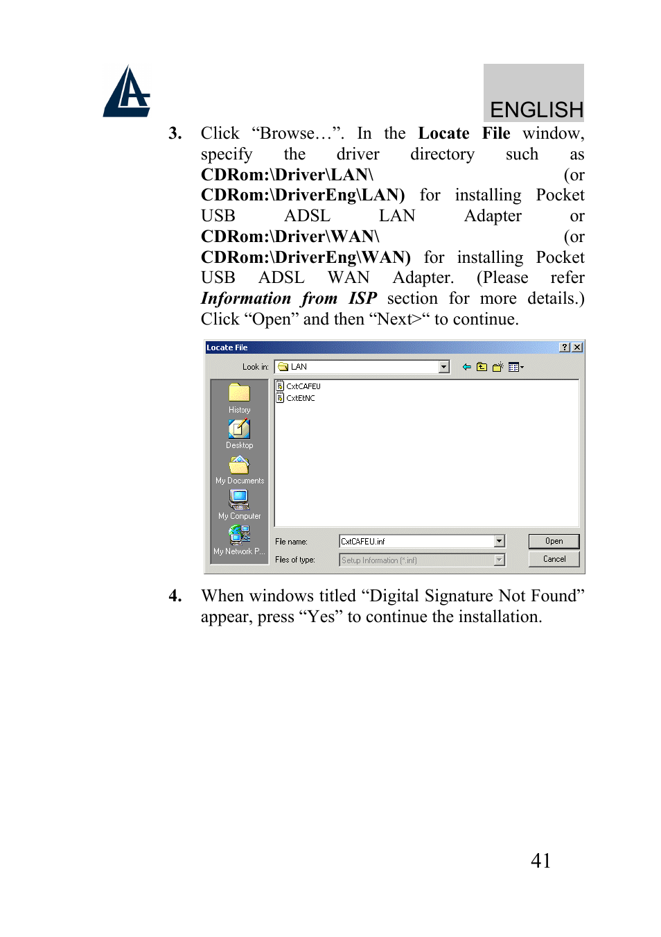 English | Atlantis Land A01-AU2 User Manual | Page 41 / 76