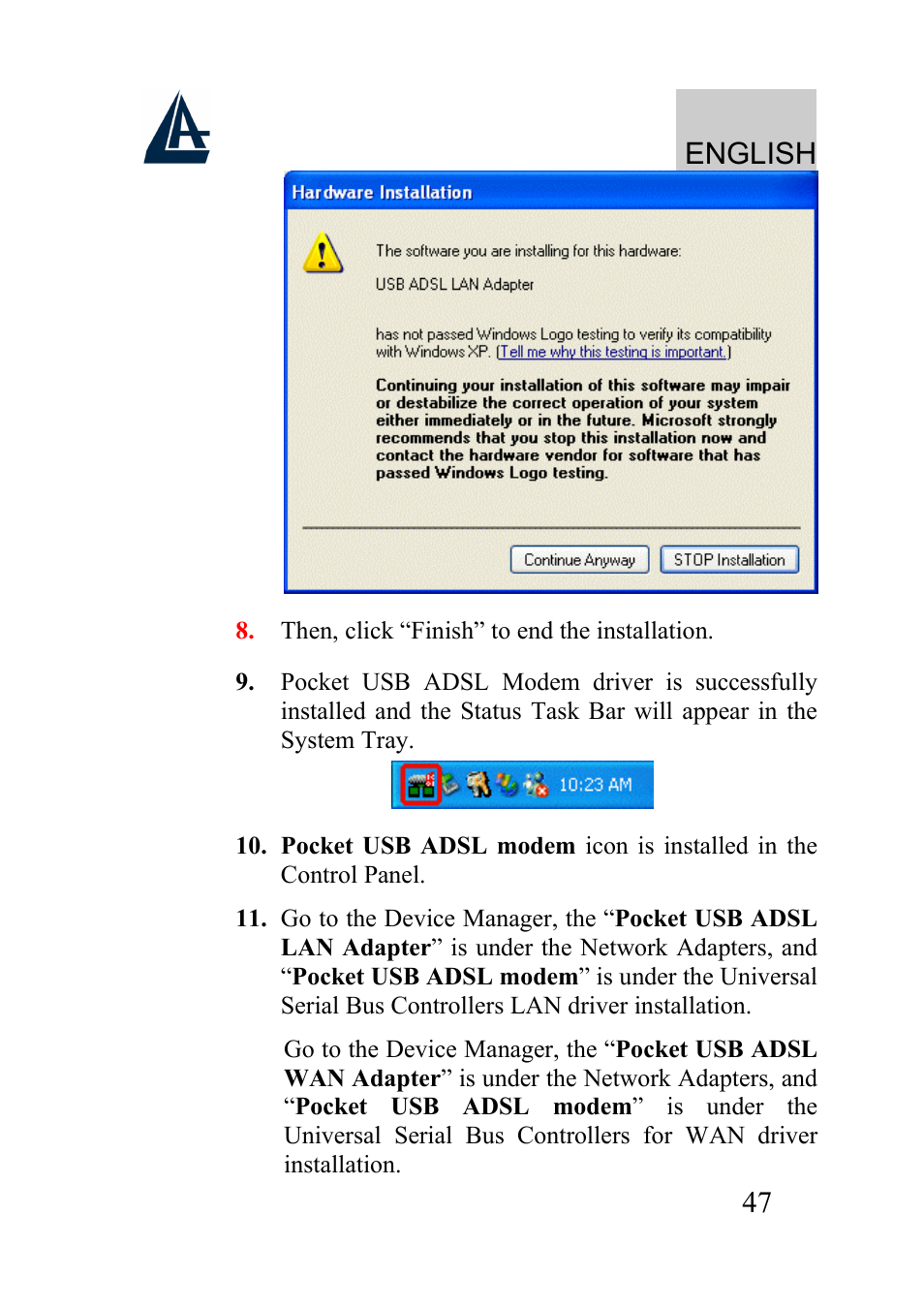 English | Atlantis Land A01-AU2 User Manual | Page 47 / 76