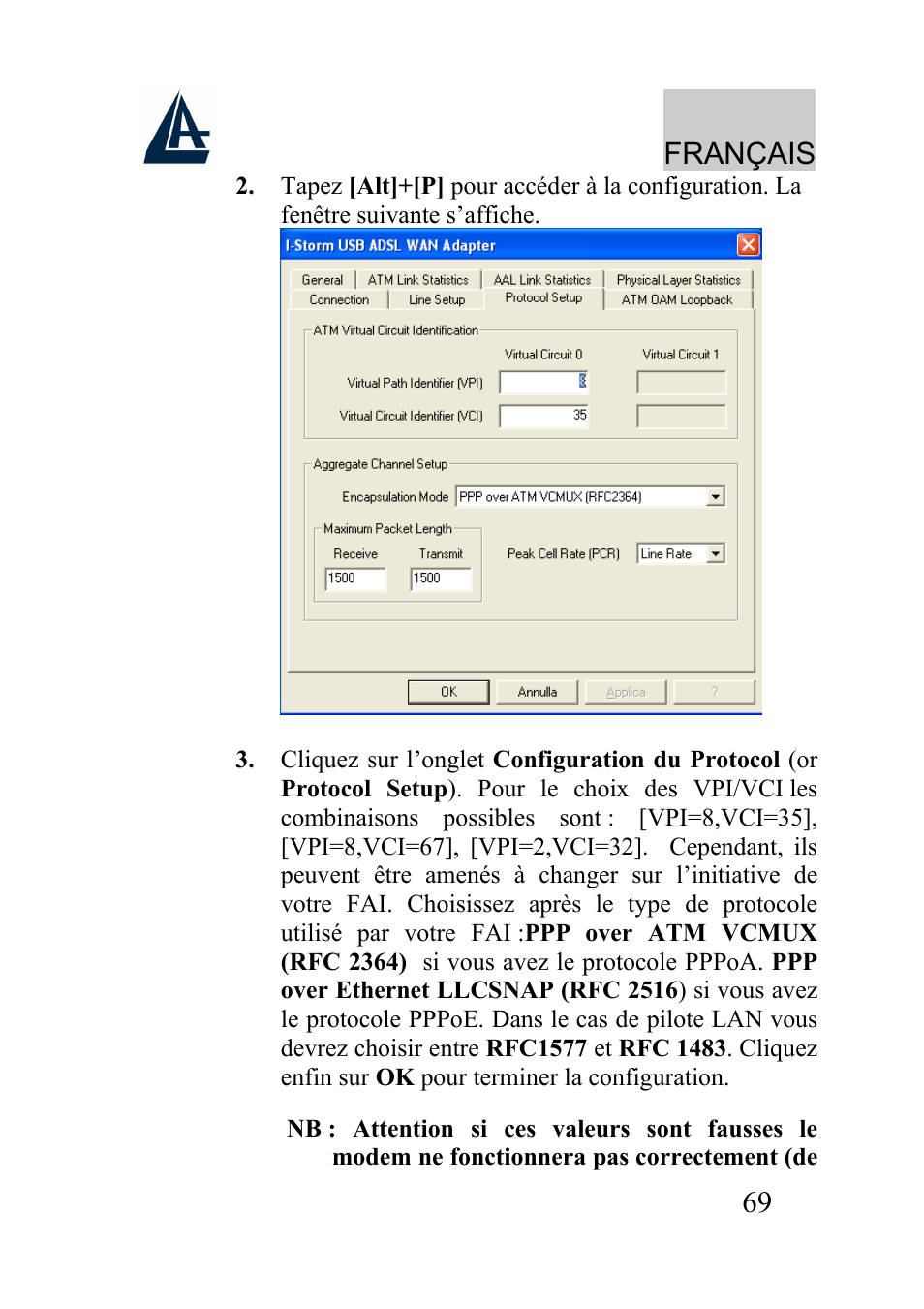 Français | Atlantis Land A01-AU2 User Manual | Page 69 / 76