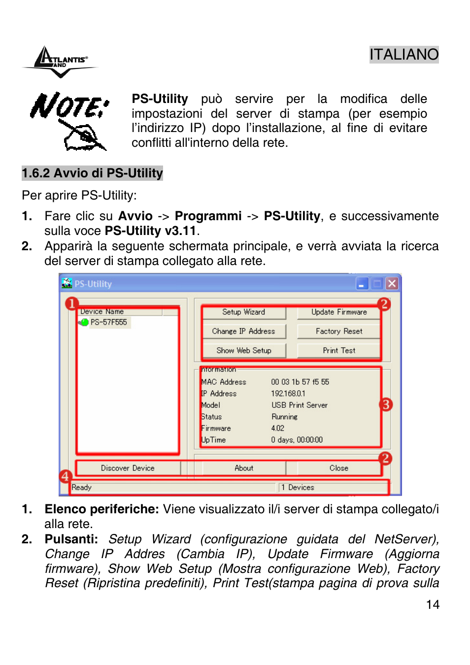Italiano | Atlantis Land A02-PSU-W54 User Manual | Page 13 / 50