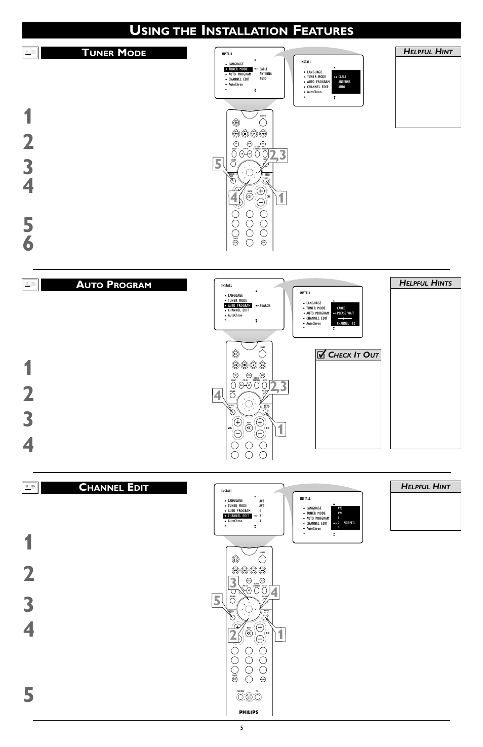 Sing the, Nstallation, Eatures c | Philips 60 in Digital Widescreen HDTV Monitor User Manual | Page 5 / 8