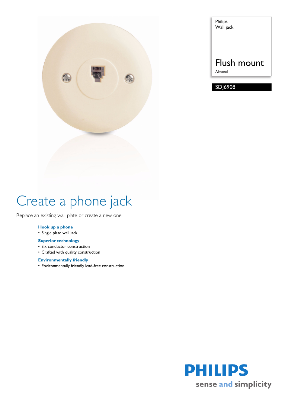 Philips SDJ6908-17 User Manual | 2 pages