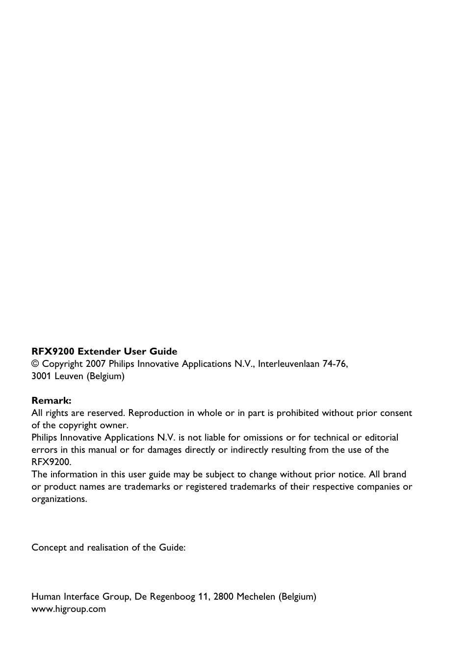 Philips RFX9200-37 User Manual | Page 2 / 18