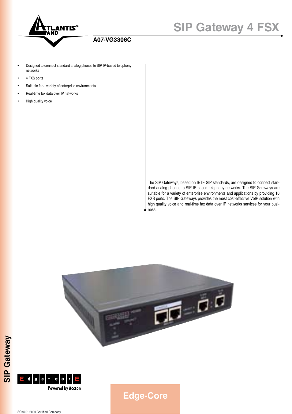 Atlantis Land SIP Gateway 4 FSX User Manual | 2 pages