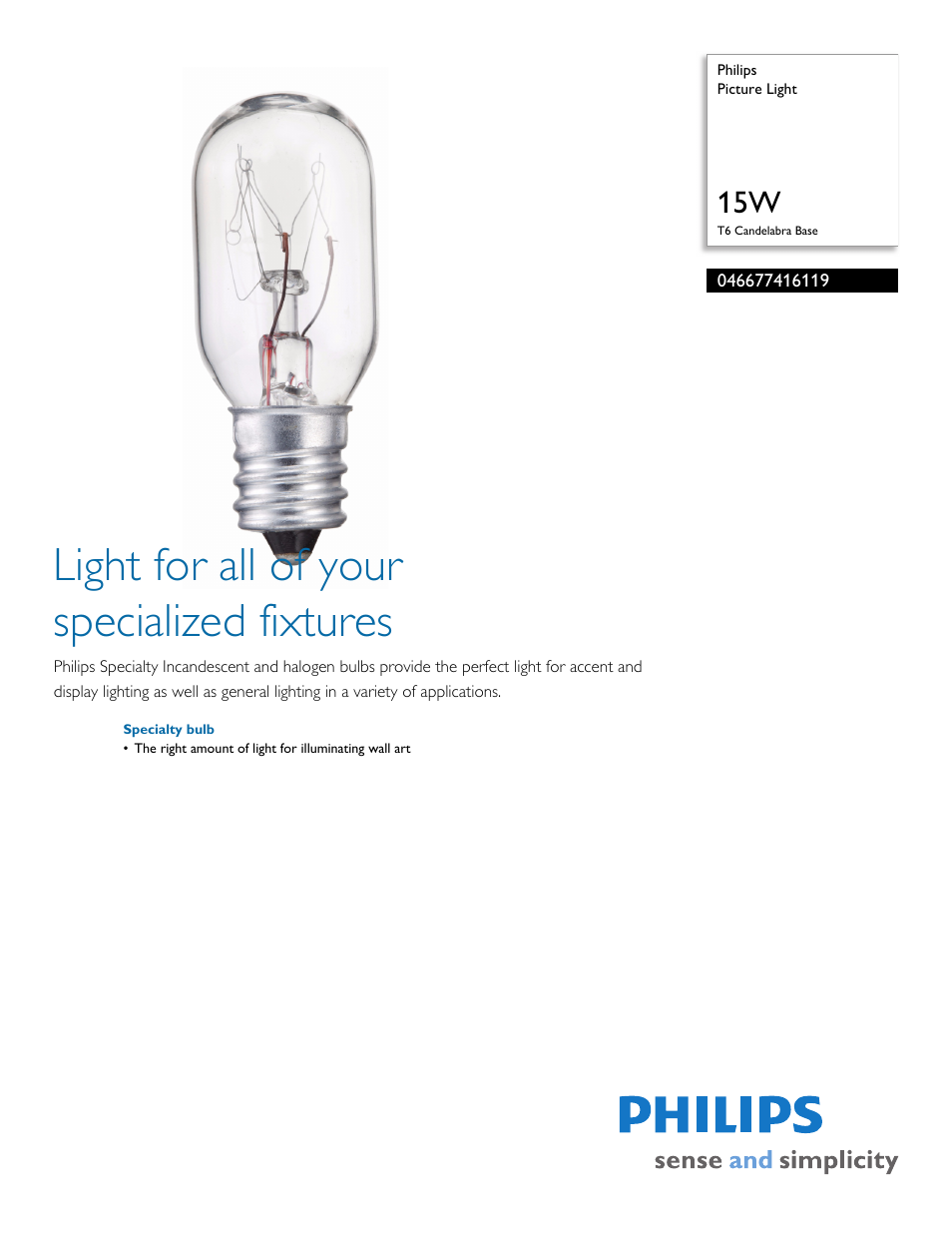 Philips 046677416119 User Manual | 2 pages