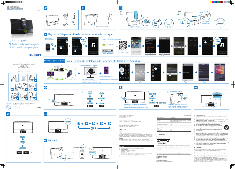 Philips AS140-37 User Manual | 2 pages