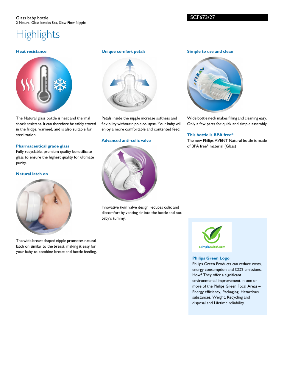 Highlights | Philips SCF673-27 User Manual | Page 2 / 3