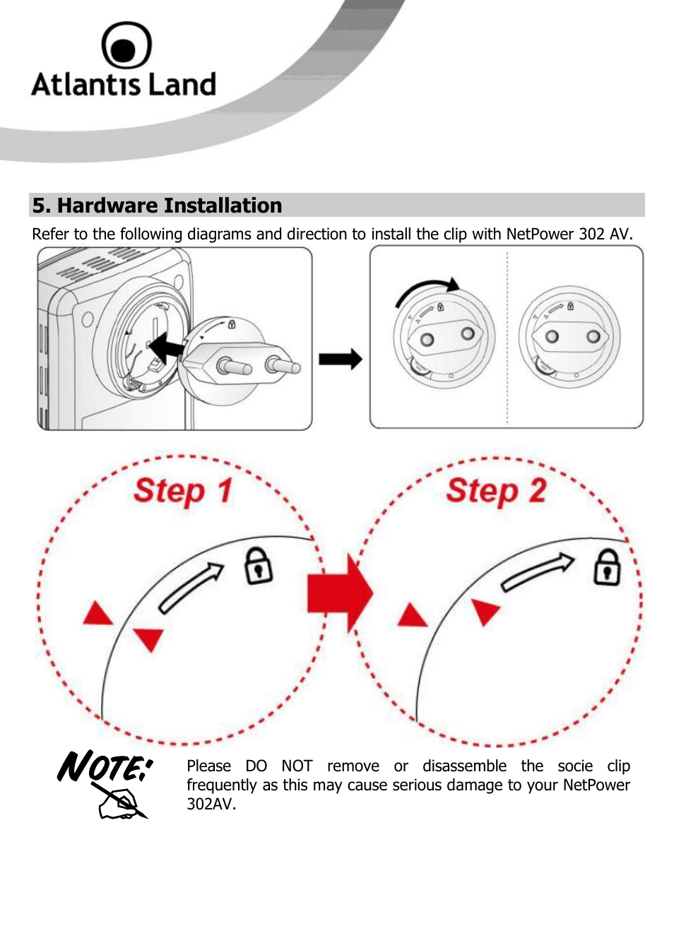 Hardware installation | Atlantis Land NET POWER 302AV User Manual | Page 13 / 35