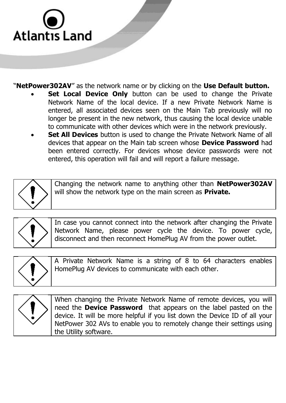 Atlantis Land NET POWER 302AV User Manual | Page 23 / 35