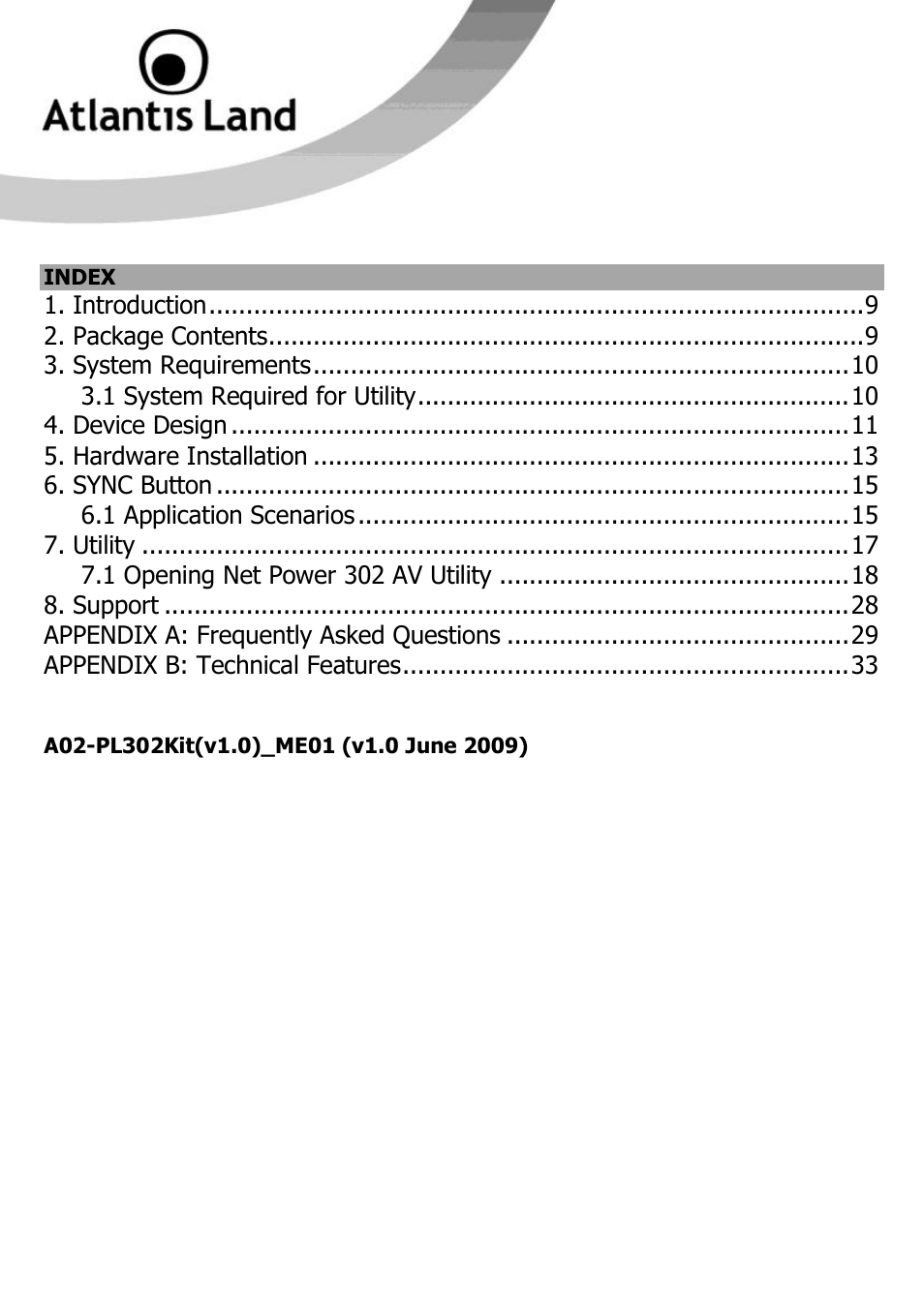 Atlantis Land NET POWER 302AV User Manual | Page 3 / 35