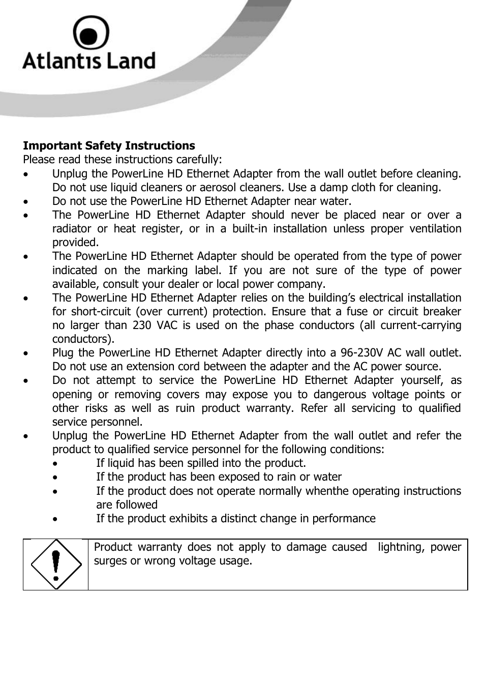 Atlantis Land NET POWER 302AV User Manual | Page 7 / 35