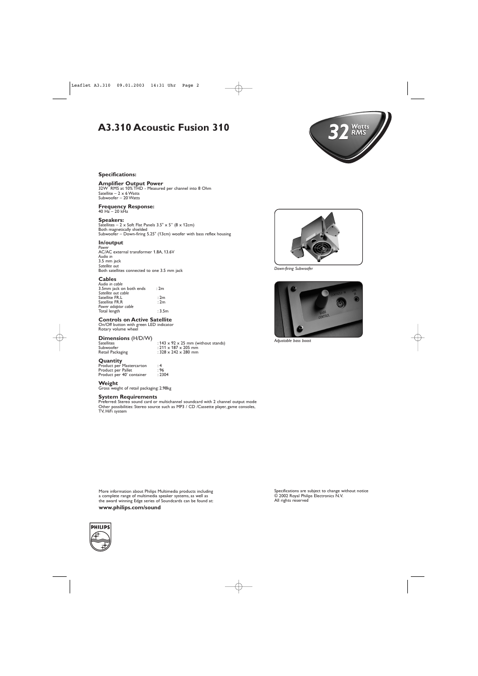 Philips MMS313-17 User Manual | Page 2 / 2