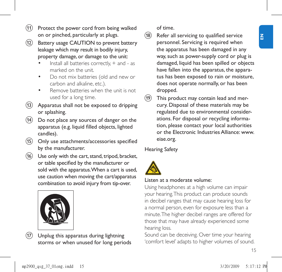 Philips NP2900-37B User Manual | Page 17 / 21