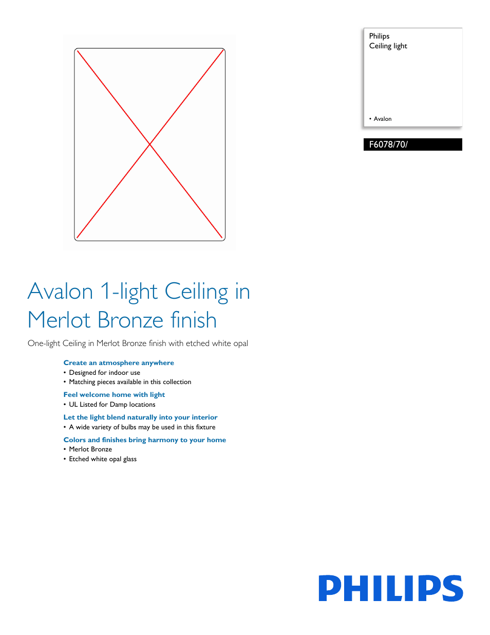 Philips F607870 User Manual | 2 pages
