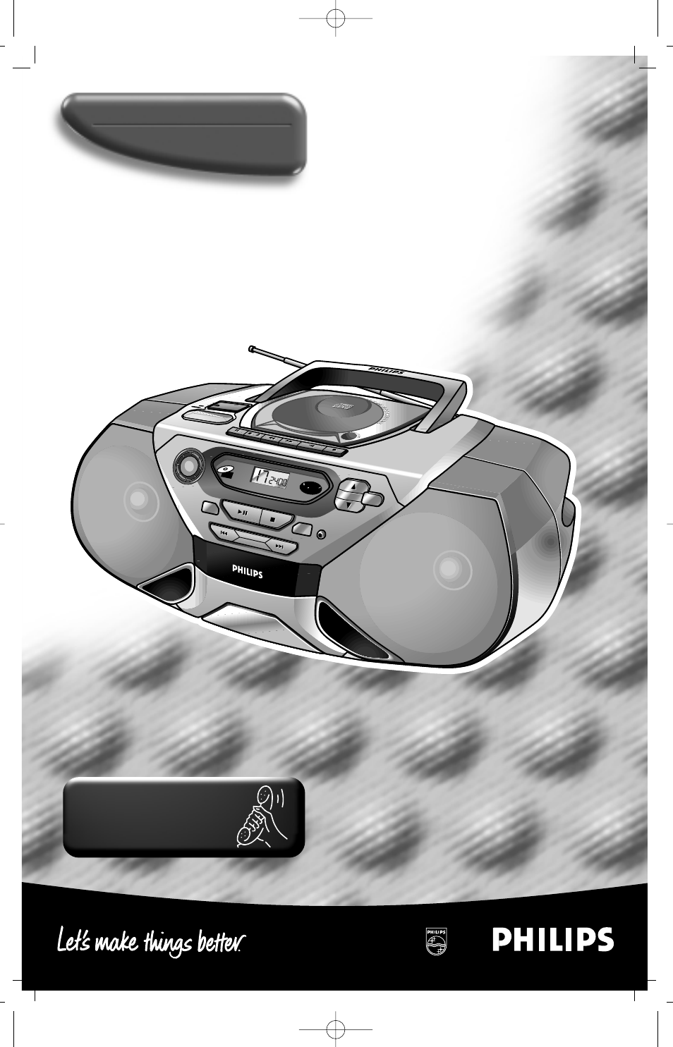 Philips PORTABLE RADIO CASS REC + CD User Manual | 44 pages