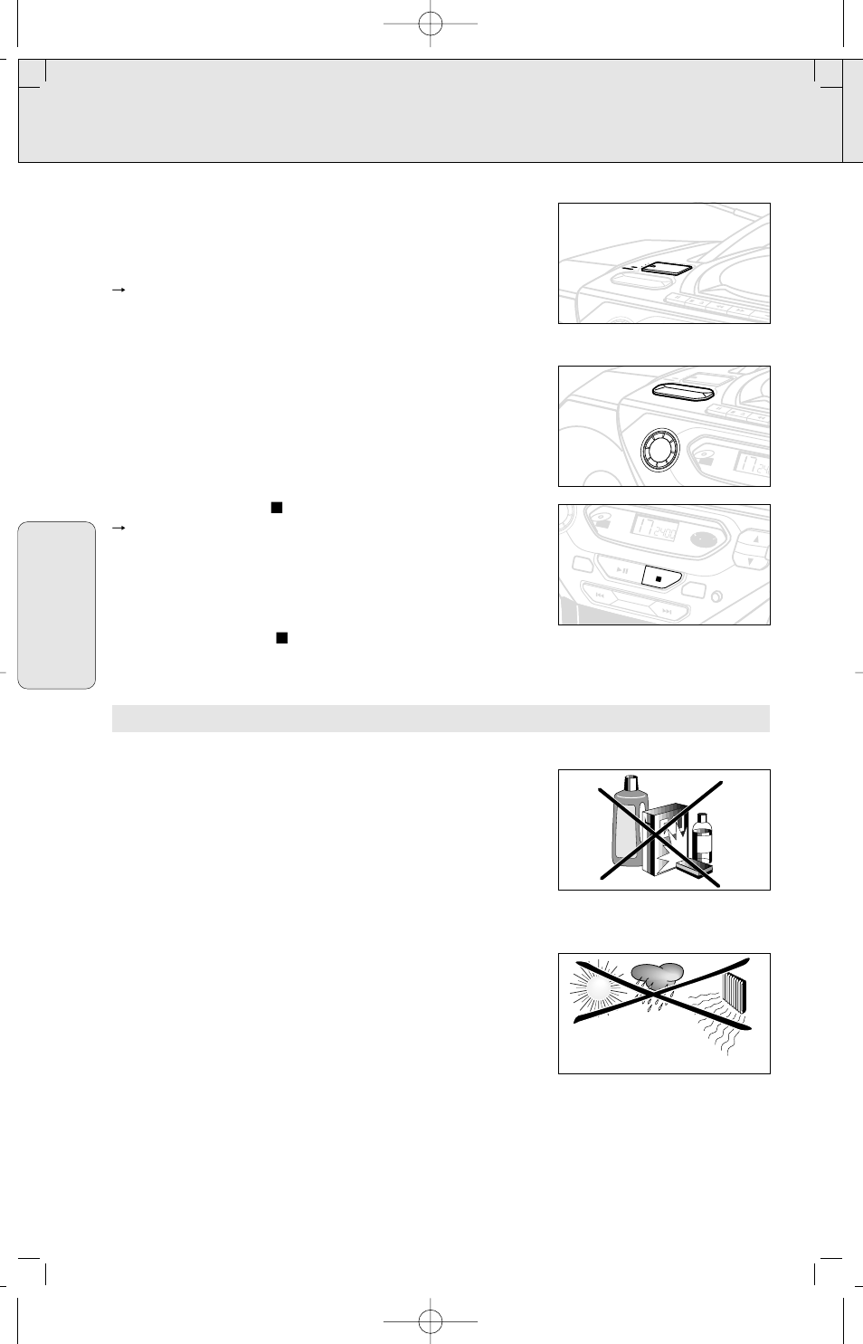Funciones básicas información general, Mantenimiento, Información de seguridad | Espa ñ ol | Philips PORTABLE RADIO CASS REC + CD User Manual | Page 36 / 44