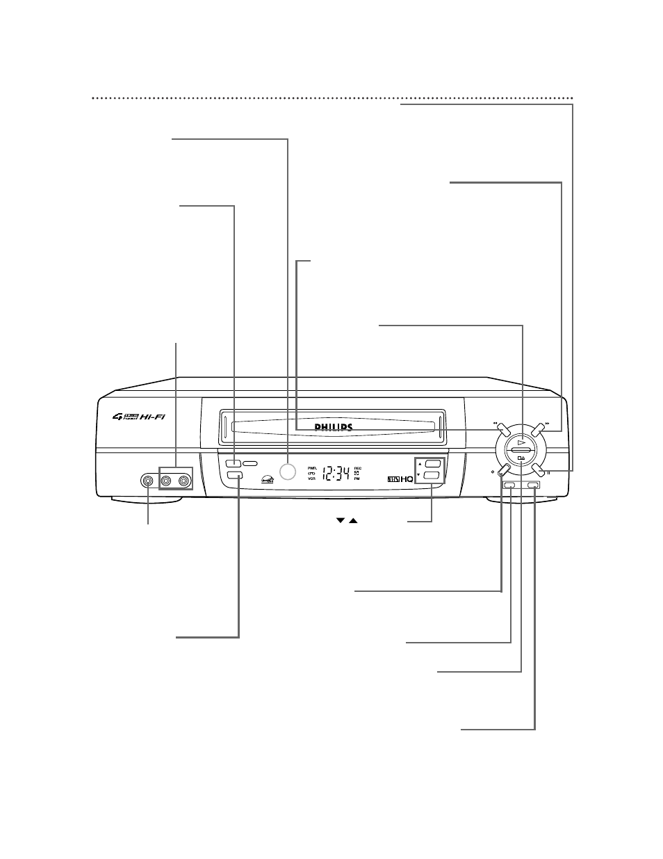 Front panel 27, Vr622cat | Philips VR622CAT User Manual | Page 27 / 54