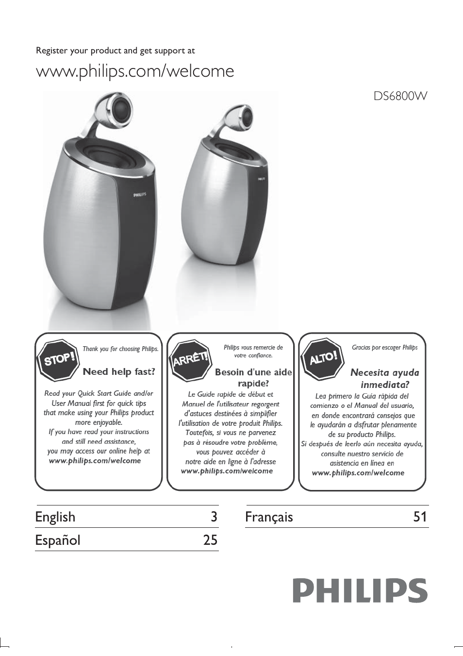 Philips DS6800W-37 User Manual | 26 pages