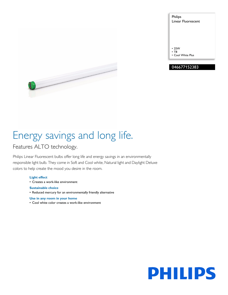 Philips 046677152383 User Manual | 2 pages