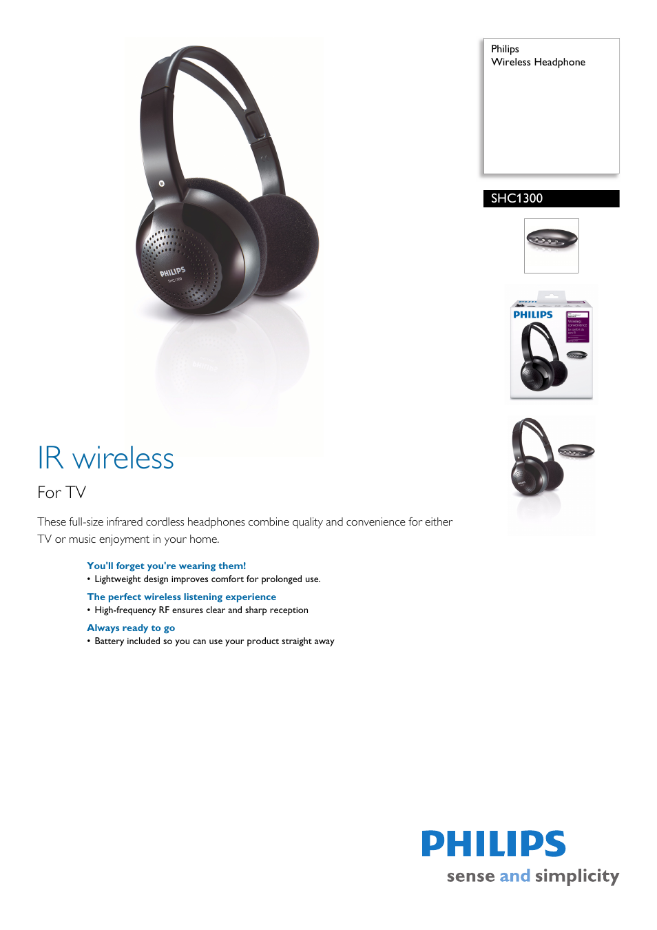 Philips SHC1300-05 User Manual | 2 pages