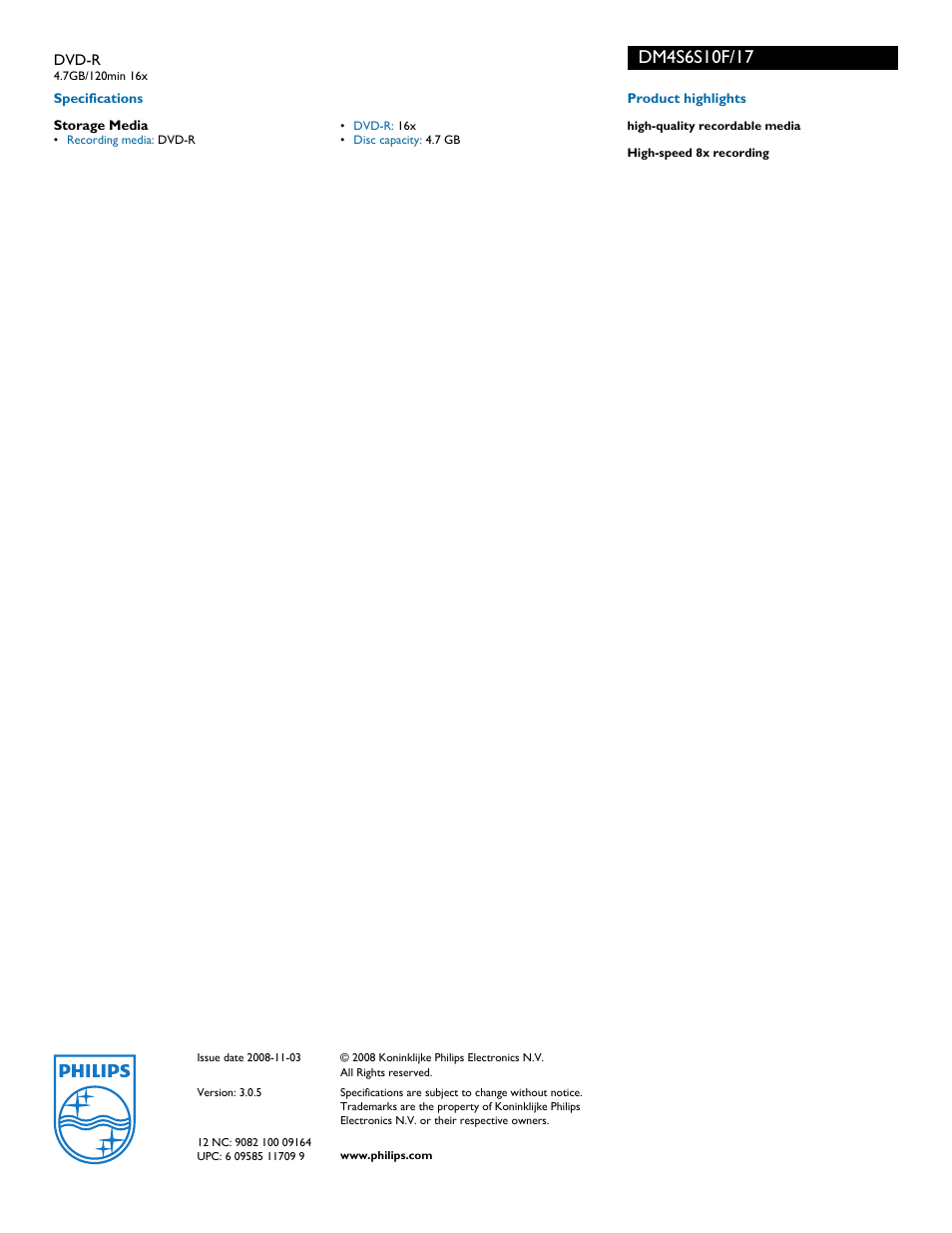 Philips DM4S6S10F-17 User Manual | Page 2 / 2