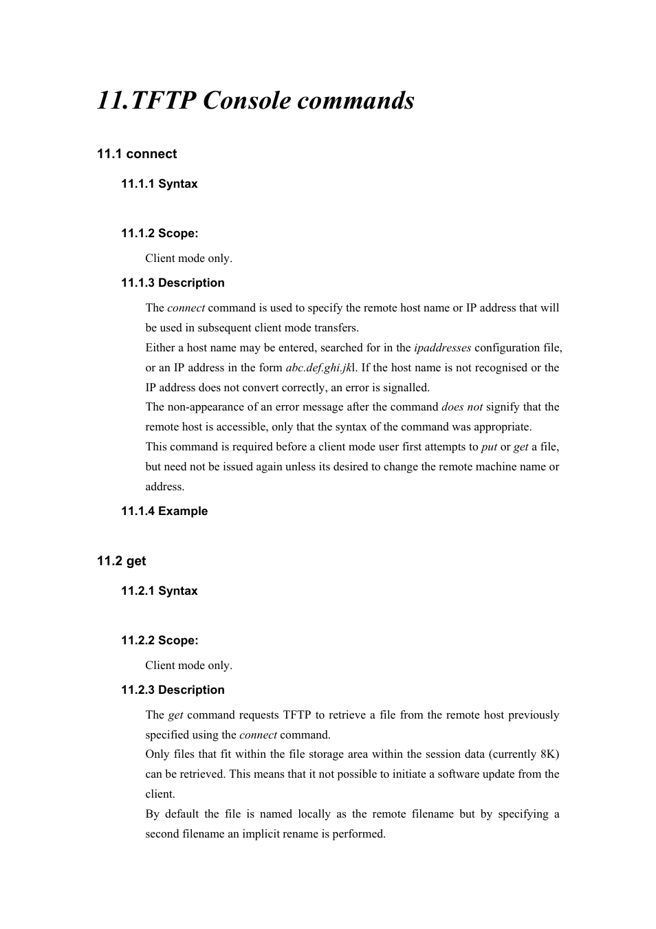 Tftp console commands | Atlantis Land I-Storm A02-RA(Atmos)_ME01 User Manual | Page 103 / 112