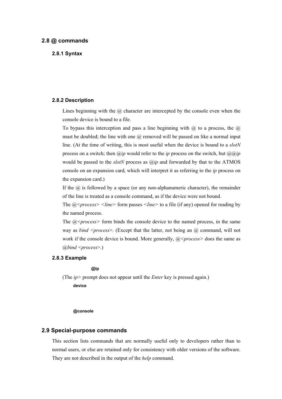 8 @ commands, 9 special-purpose commands | Atlantis Land I-Storm A02-RA(Atmos)_ME01 User Manual | Page 13 / 112