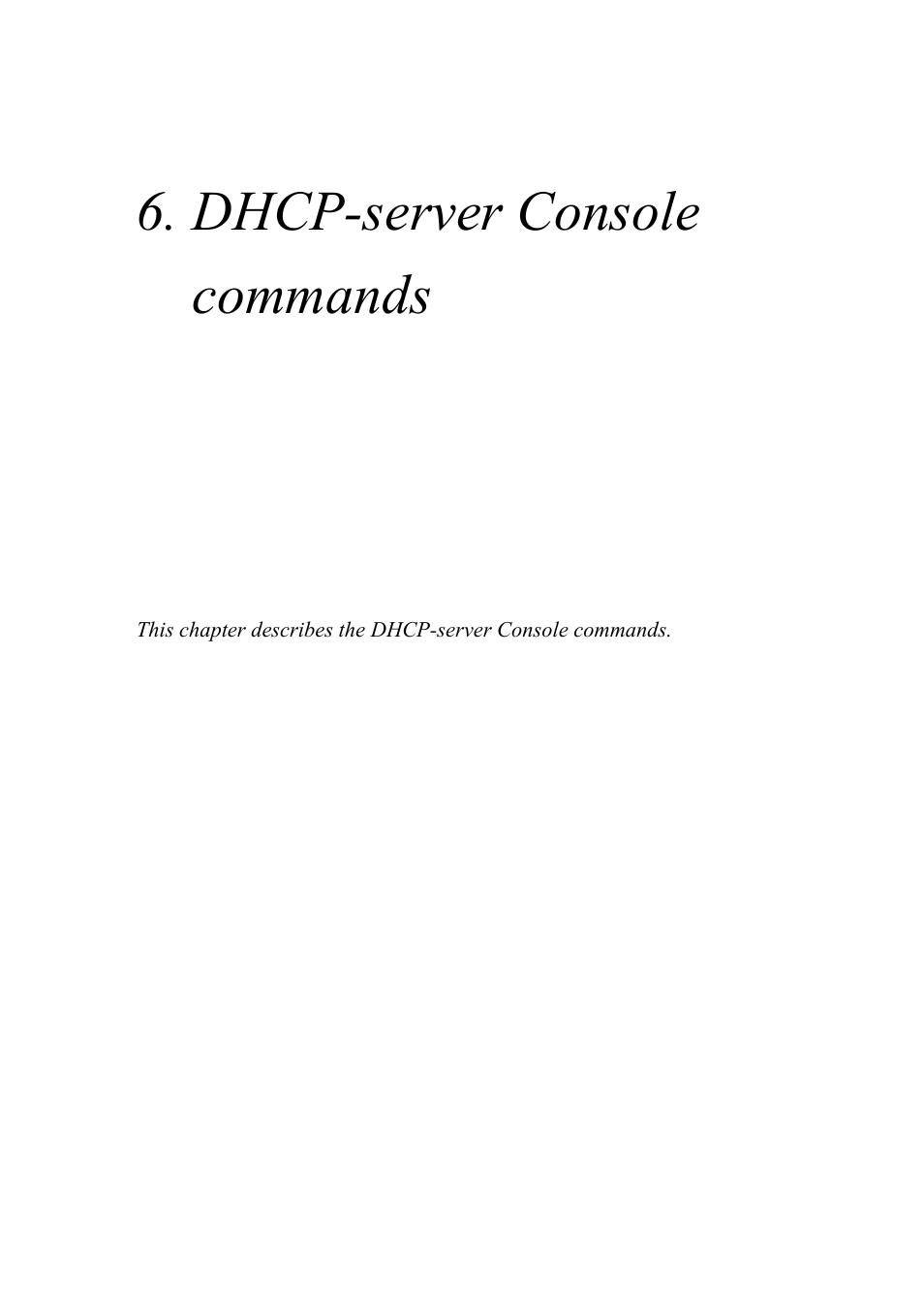 Dhcp-server console commands | Atlantis Land I-Storm A02-RA(Atmos)_ME01 User Manual | Page 40 / 112