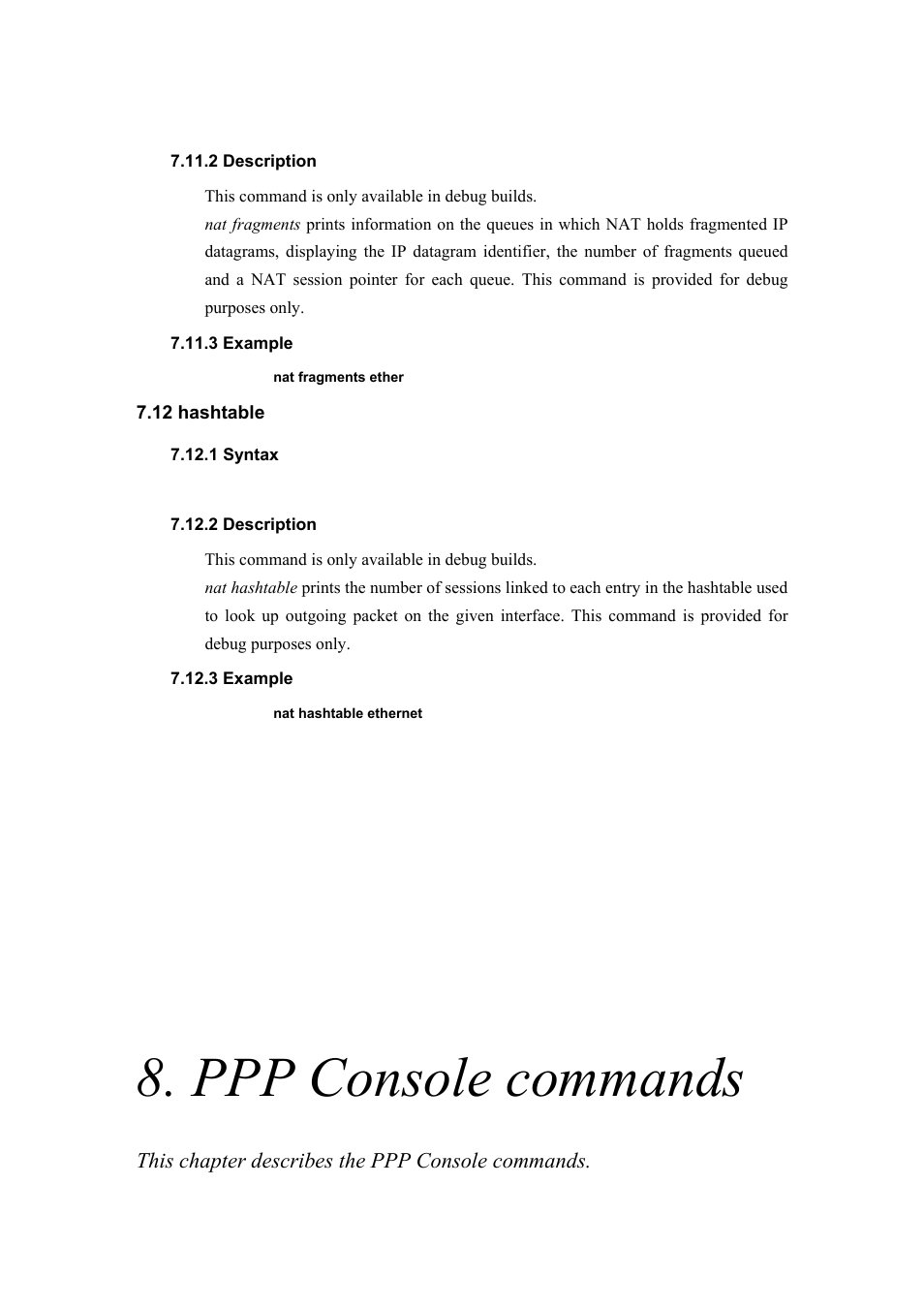 Ppp console commands, This chapter describes the ppp console commands | Atlantis Land I-Storm A02-RA(Atmos)_ME01 User Manual | Page 52 / 112