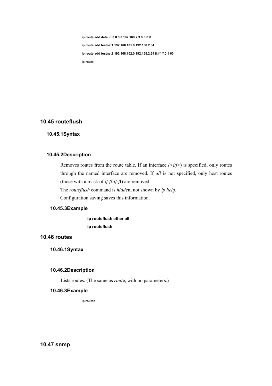 45 routeflush, 46 routes, 47 snmp | 1syntax | Atlantis Land I-Storm A02-RA(Atmos)_ME01 User Manual | Page 97 / 112