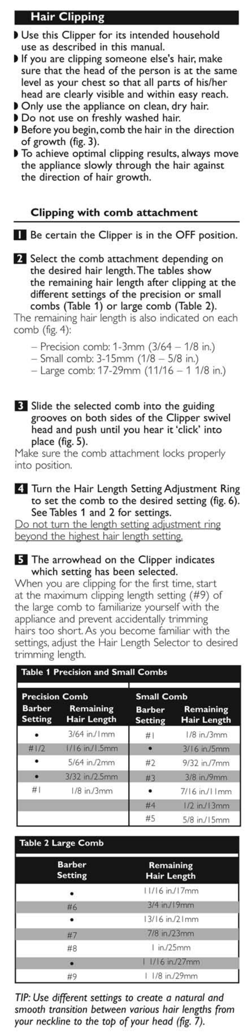 Hair clipping | Philips QC5530-15 User Manual | Page 6 / 11