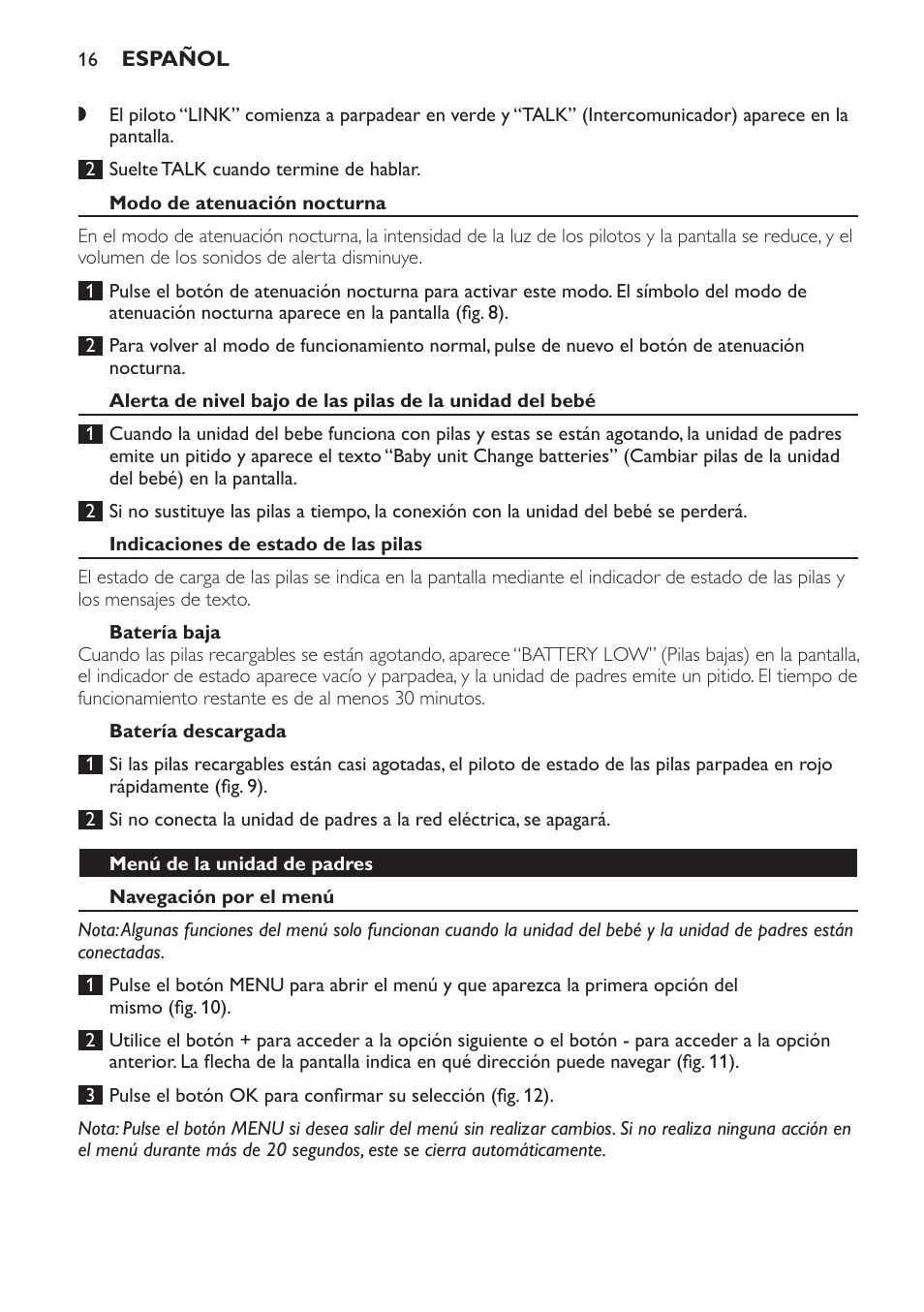 Philips AVENT Audio Monitors DECT Baby Monitor SCD570-10 Advanced monitoring Vibration alert User Manual | Page 16 / 40