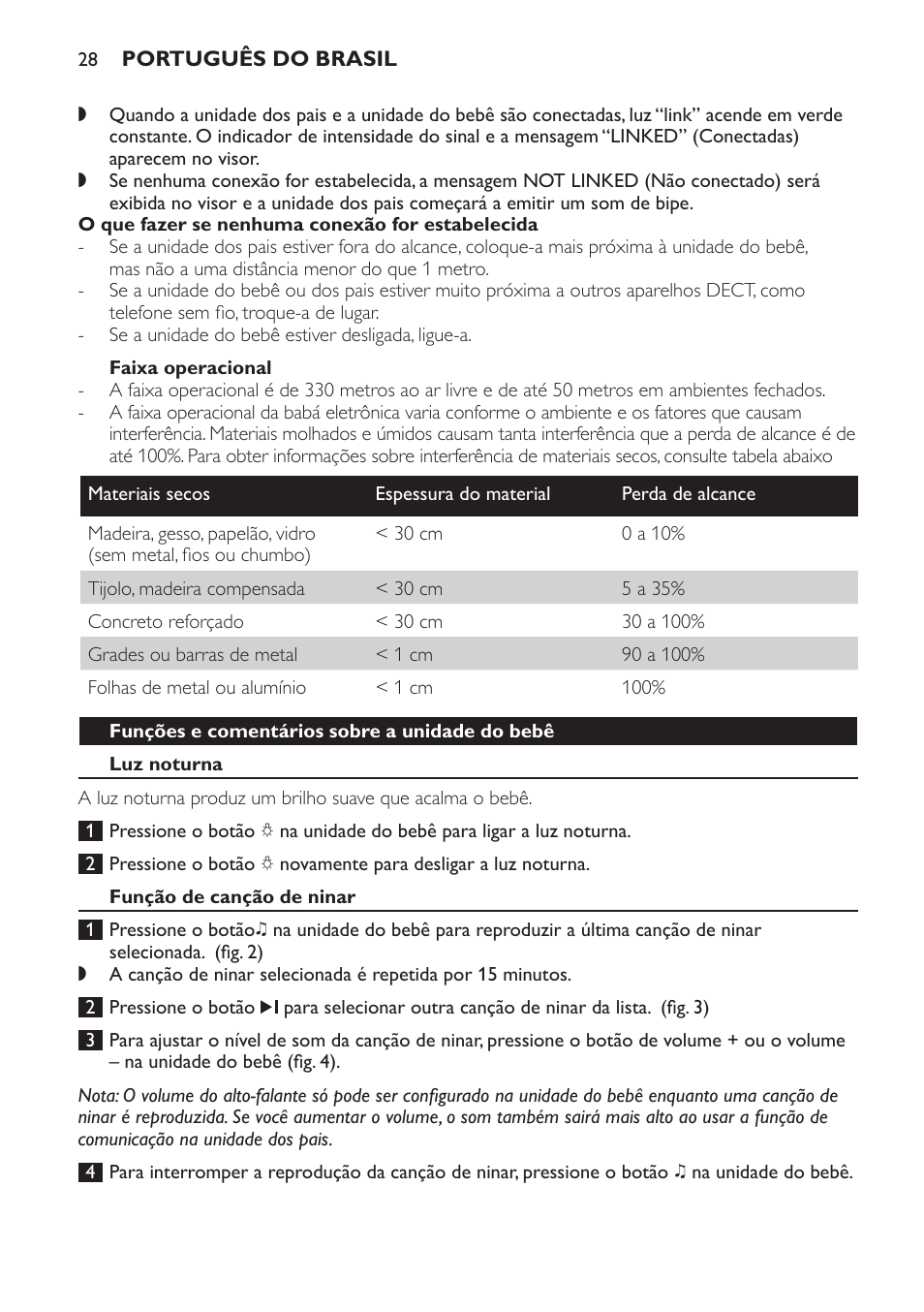 Philips AVENT Audio Monitors DECT Baby Monitor SCD570-10 Advanced monitoring Vibration alert User Manual | Page 28 / 40