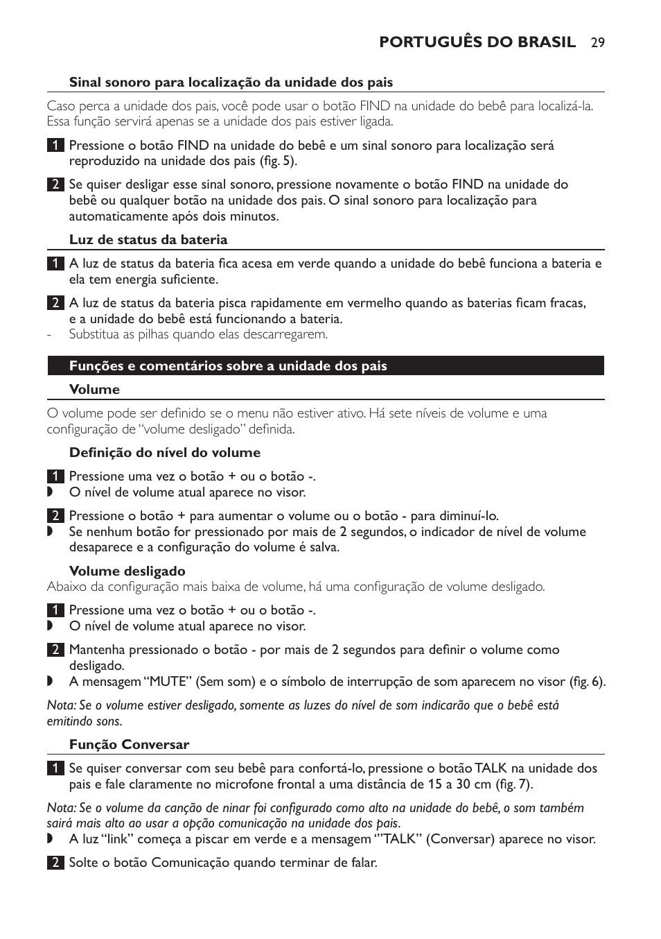 Philips AVENT Audio Monitors DECT Baby Monitor SCD570-10 Advanced monitoring Vibration alert User Manual | Page 29 / 40