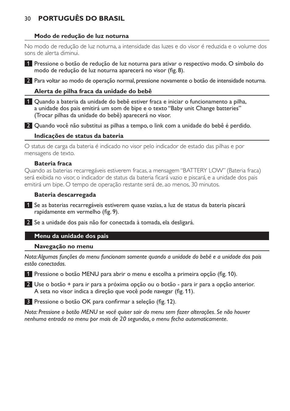 Philips AVENT Audio Monitors DECT Baby Monitor SCD570-10 Advanced monitoring Vibration alert User Manual | Page 30 / 40