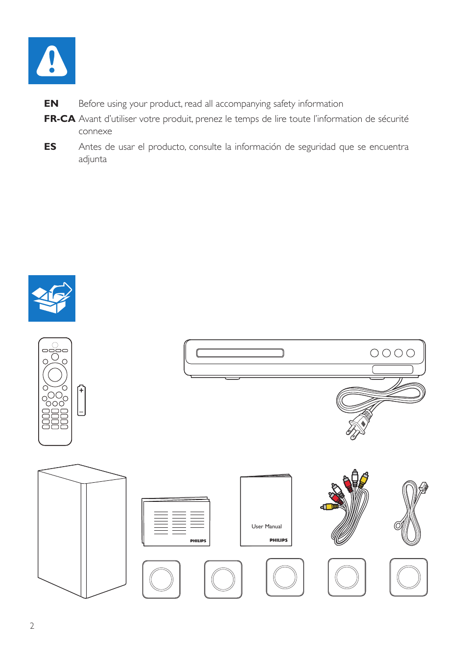 Philips HTD3514-F7 User Manual | Page 2 / 10