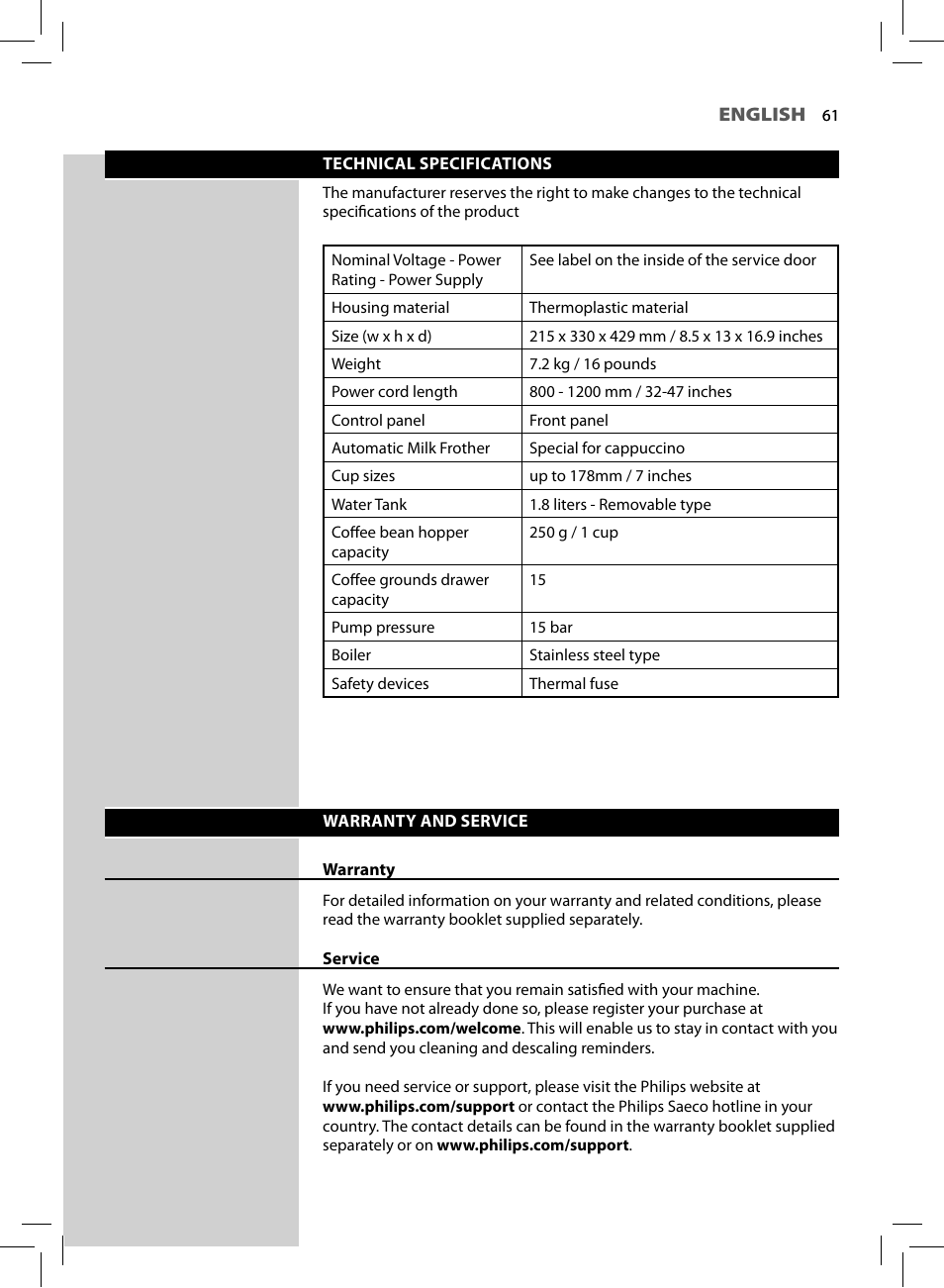 Philips HD8772-47 User Manual | Page 63 / 68