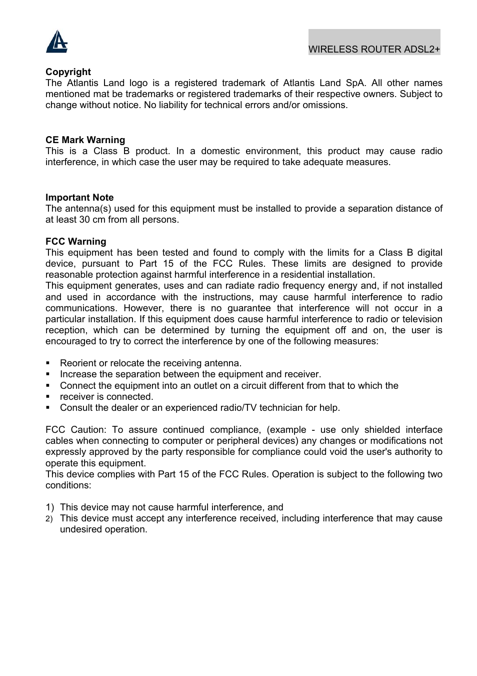 Atlantis Land A02-RA241-W54 User Manual | Page 3 / 86