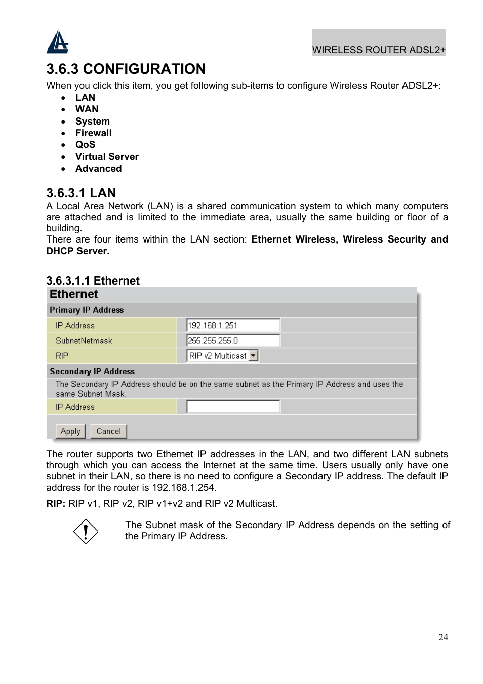 3 configuration, 1 lan | Atlantis Land A02-RA241-W54 User Manual | Page 30 / 86