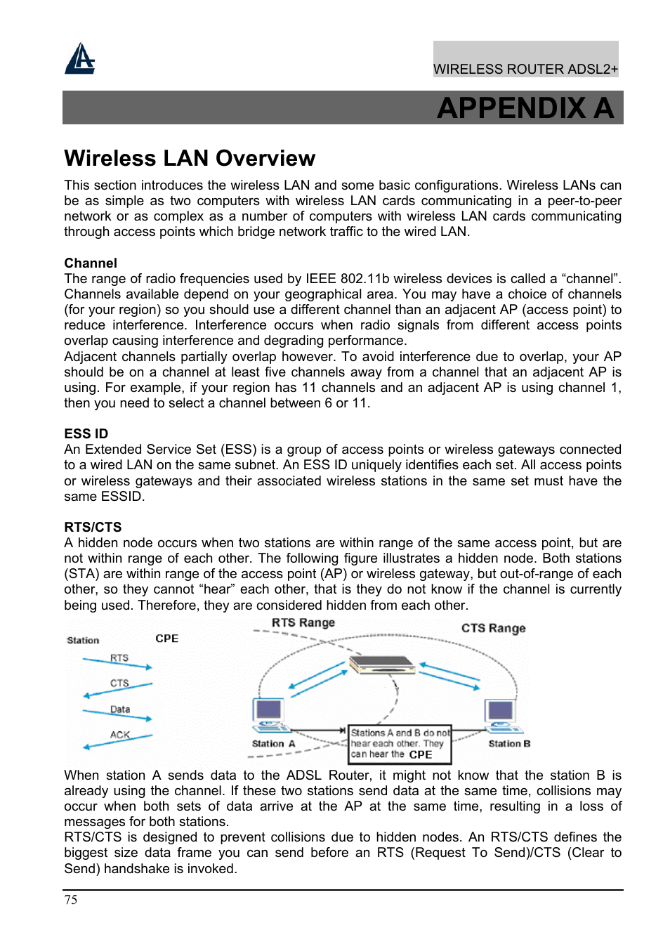 Appendix a, Wireless lan overview | Atlantis Land A02-RA241-W54 User Manual | Page 81 / 86