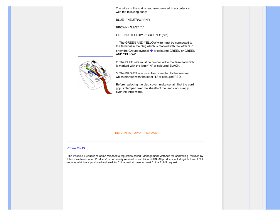 China rohs | Philips 240BW9CB-27 User Manual | Page 24 / 121