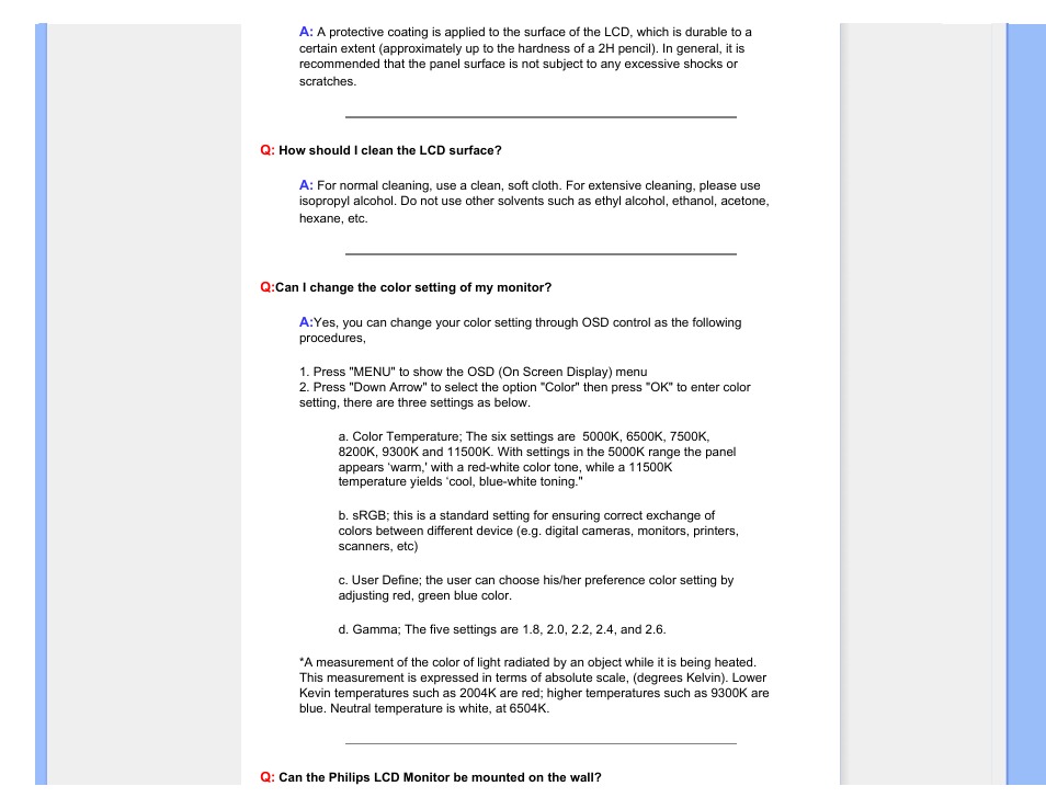 Philips 240BW9CB-27 User Manual | Page 6 / 121