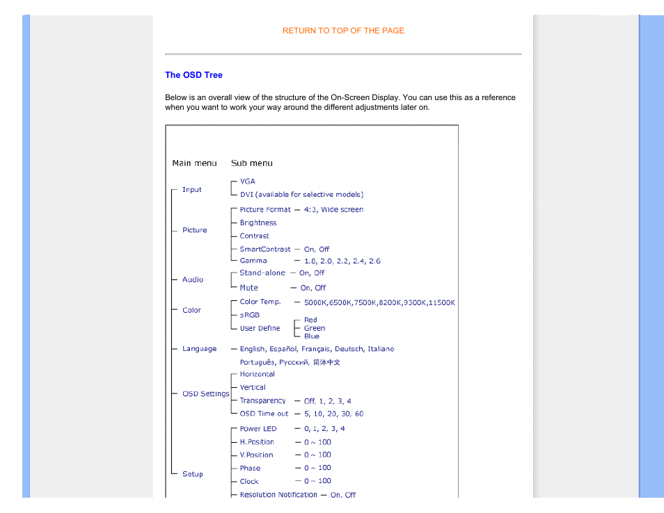 Philips 240BW9CB-27 User Manual | Page 84 / 121